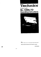 Technics - SL-1200-LTD - Owners manual 